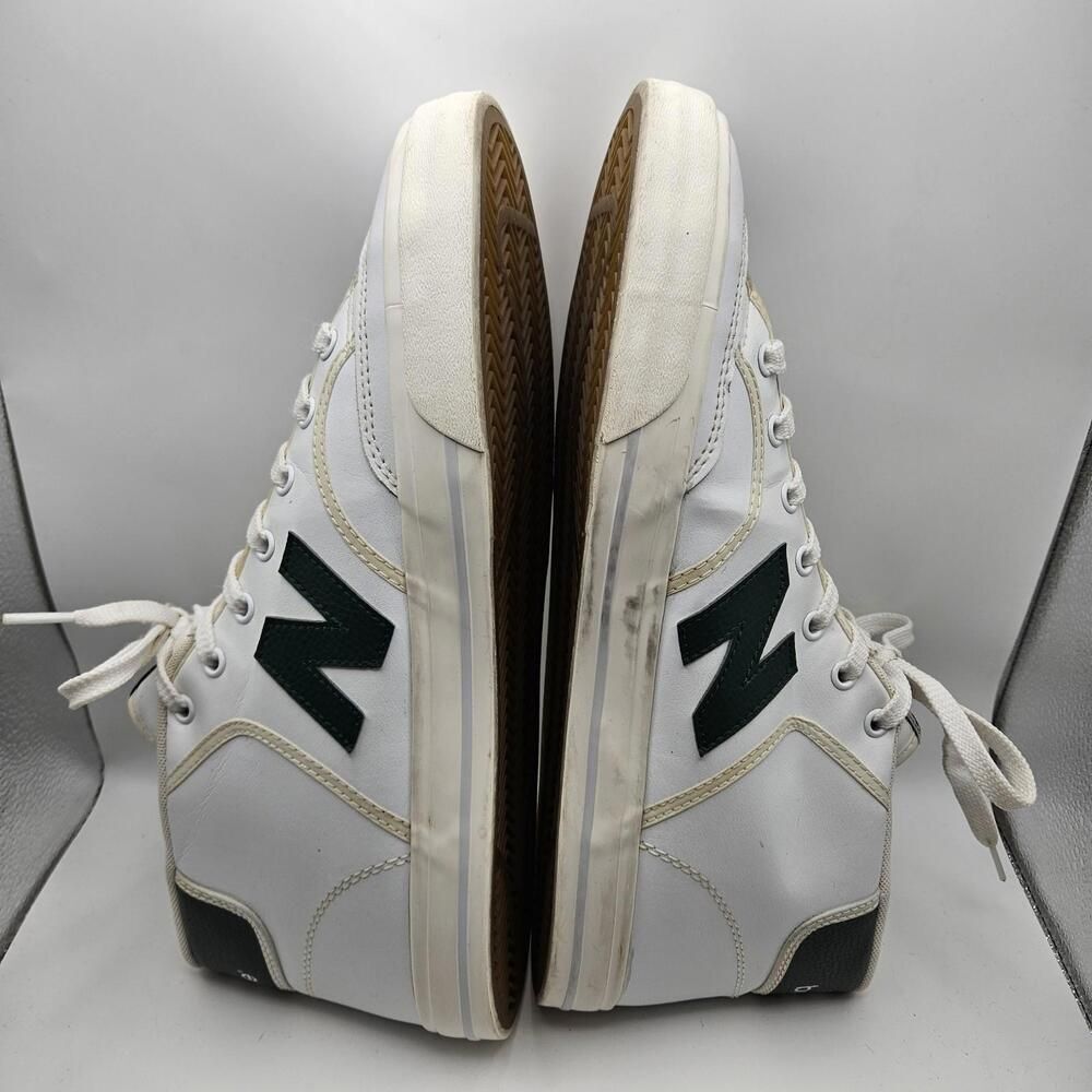 New Balance Numeric 213 Mid Top Green White Leather Sneakers Mens Size 11 READ - Picture 5 of 9